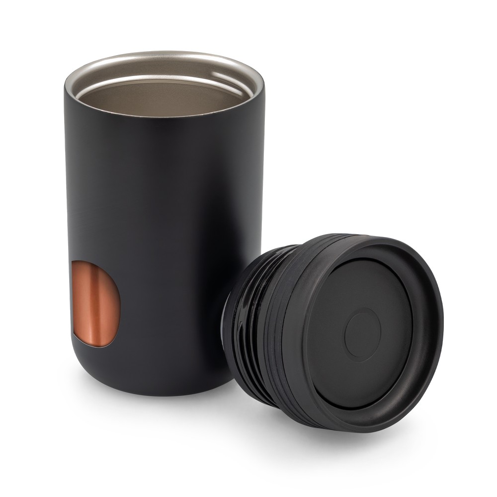 Kubek termiczny 275 ml z wieczkiem 360 stopni Air Gifts | Tondeyo Czarny VA982-03 (4)