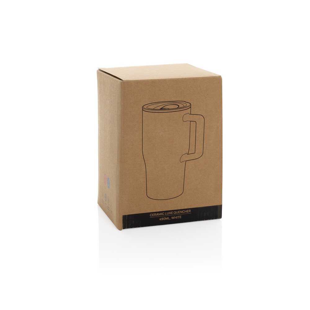 Ceramiczny kubek podrożny 490 ml White P437.2203 (9)