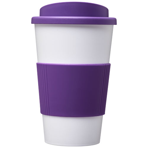 Kubek termiczny z serii Americano® o pojemności 350 ml z uchwytem Biały-Fioletowy 21000213 (2)