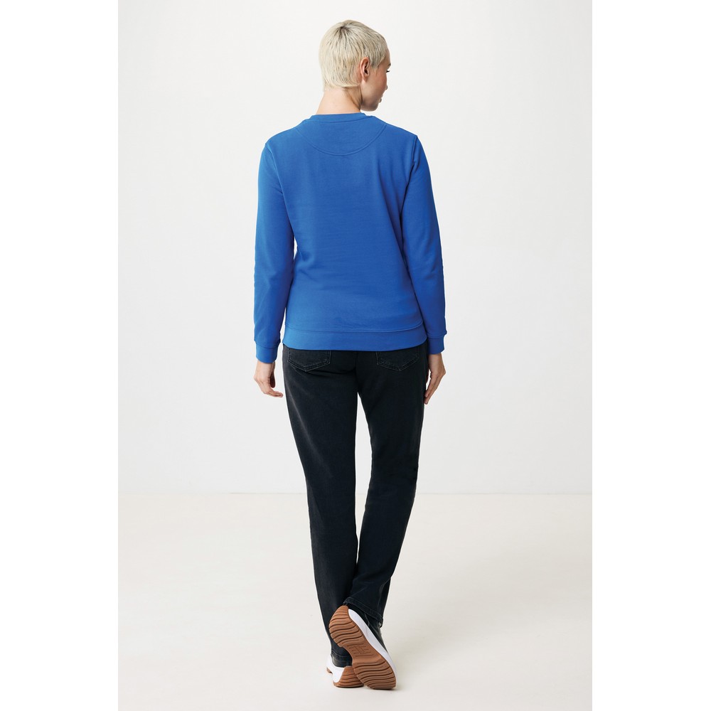 Bluza z bawełny z recyklingu Iqoniq Zion Niebieski T9300.025.XXS (12)