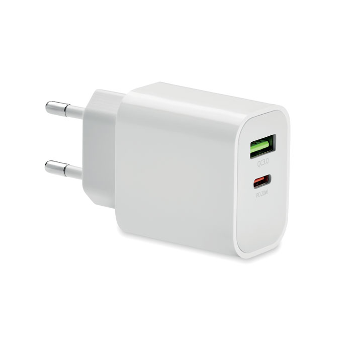 Gadżet reklamowy - Ładowarka USB 18W 2 porty
