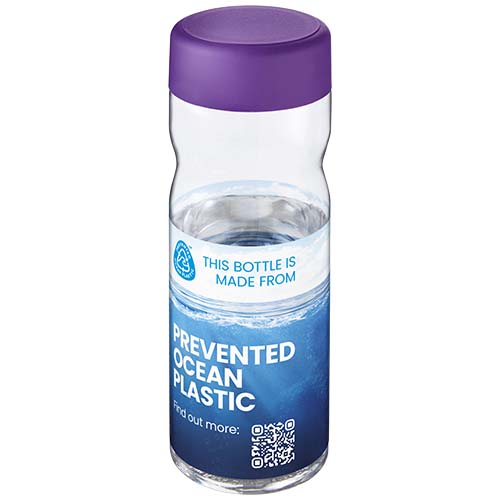 H2O Active® Eco Base 650 ml screw cap water bottle Przezroczysty-Fioletowy 21043596 (1)