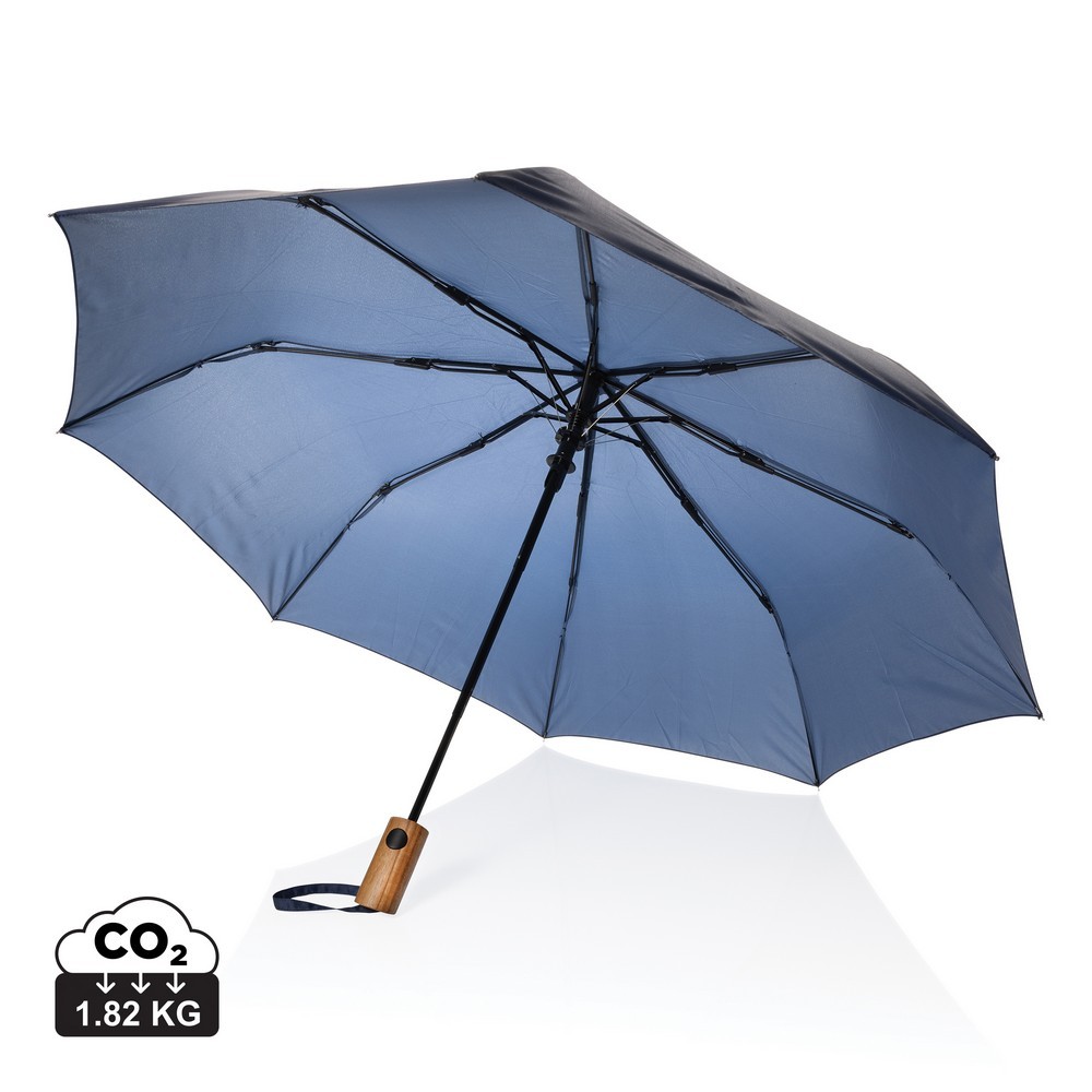 Mały parasol automatyczny 21" Kaycey AWARE™ RPET Niebieski P850.7025 (8)