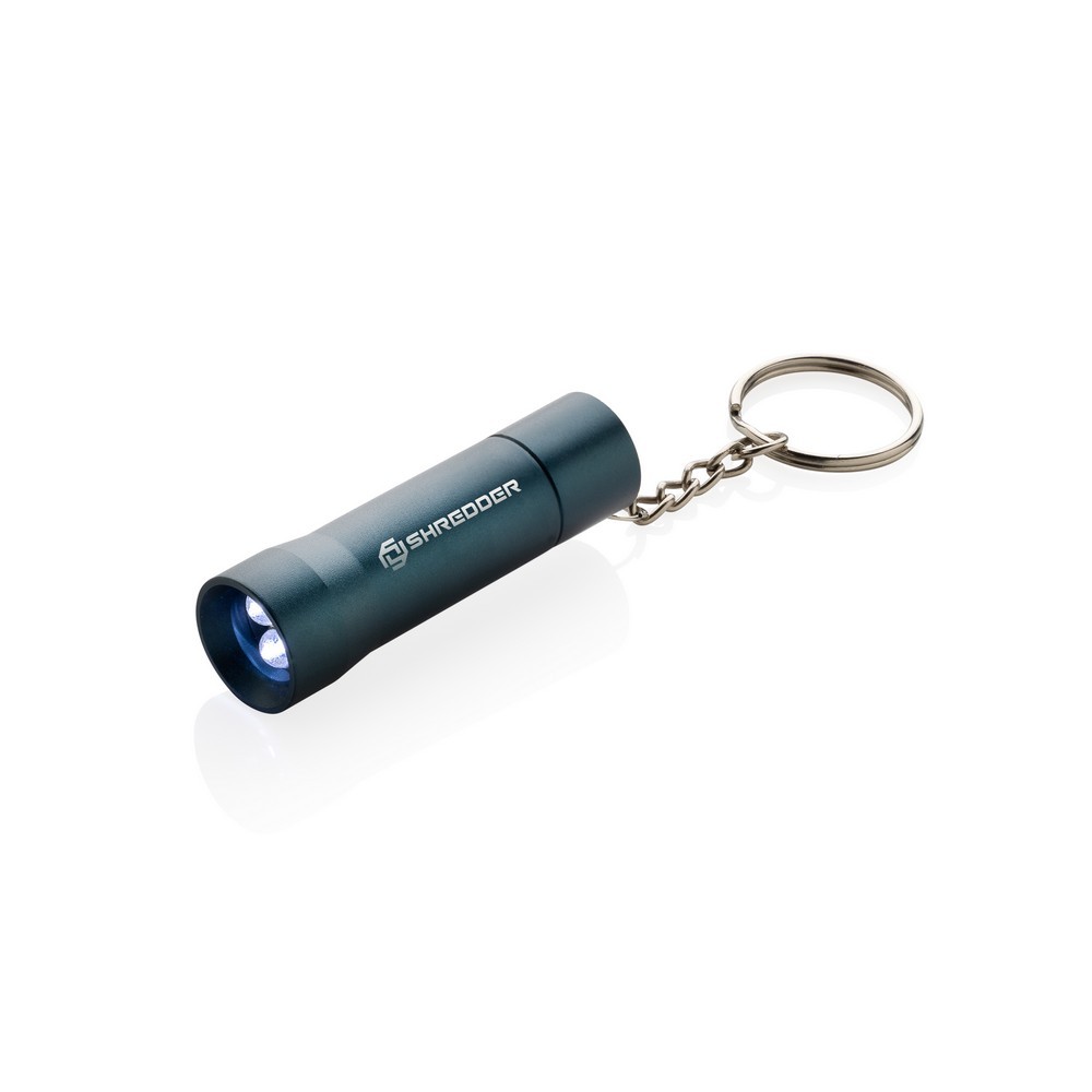 Brelok do kluczy z aluminium z recyklingu, latarka Flash Niebieski P514.0405 (5)