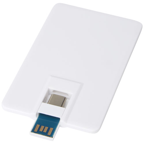 Gadżet reklamowy - Duo Slim 32 GB dysk USB z portem typu C i USB-A 3.0