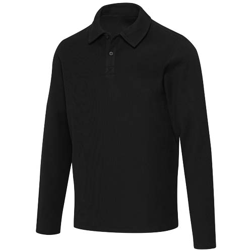 Apollo koszulka polo z długim rękawem, uniseks Czarny 3955090A 