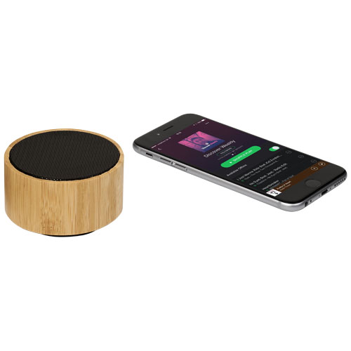 Bambusowy głośnik Cosmos z funkcją Bluetooth® Naturalny-Czarny 12410000 (2)