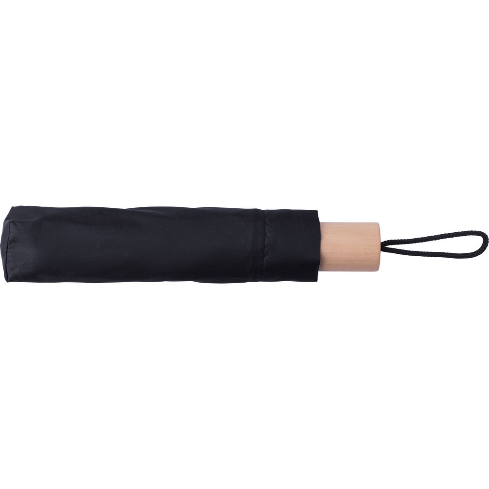 Parasol manualny RPET, składany Czarny V1605-03 