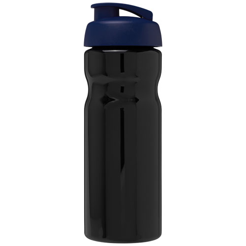 Bidon H2O Base® o pojemności 650 ml z wieczkiem zaciskowym Czarny-Niebieski 21004513 (2)