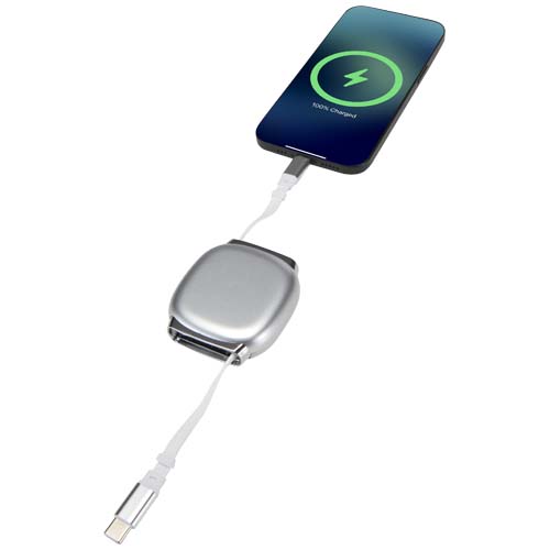 Alphard – zwijany kabel do CarPlay, 100 W, z recyklingowanego plastiku, obsługa szybkiego ładowania PD Srebrny 12449681 (6)