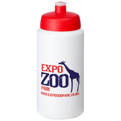 Bidon Baseline® Plus o pojemności 500 ml ze sportowym wieczkiem i uchwytem Biały-Czerwony 21068703 (1)