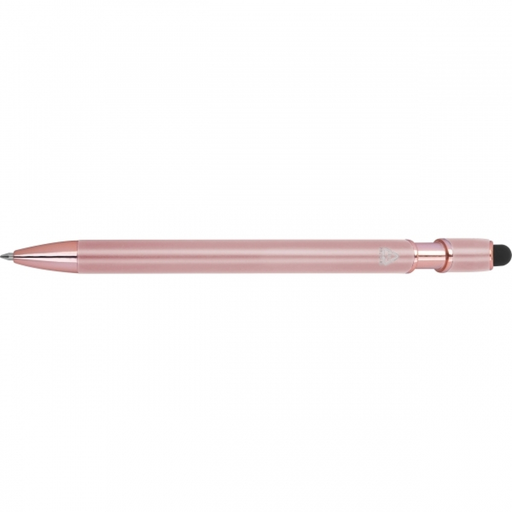 Długopis aluminiowy z recyklingu żelowy touch pen BELO HORIZONTE Różowe złoto 528195 (3)