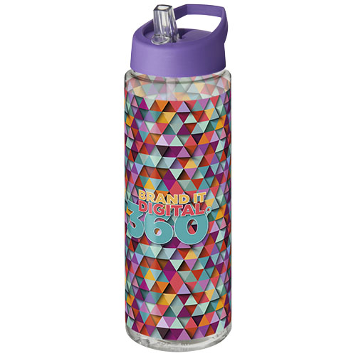 Bidon H2O Vibe o pojemności 850 ml z wieczkiem z dzióbkiem Przezroczysty-Fioletowy 21009614 (1)