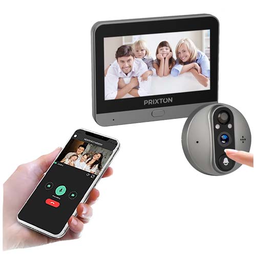 Prixton DV50 inteligentny wizjer do drzwi z Wi-Fi Czarny 1PA21190 (1)