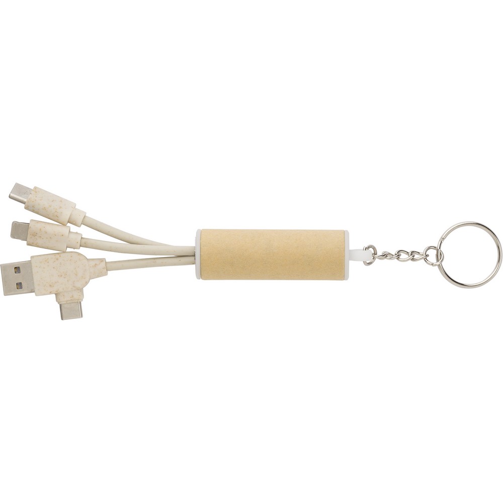 Kabel do ładowania, brelok do kluczy Brązowy V1225-16 (1)