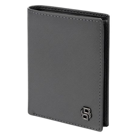 Składany portfel na karty Double B Saffiano Grey Szary HLE526H (3)
