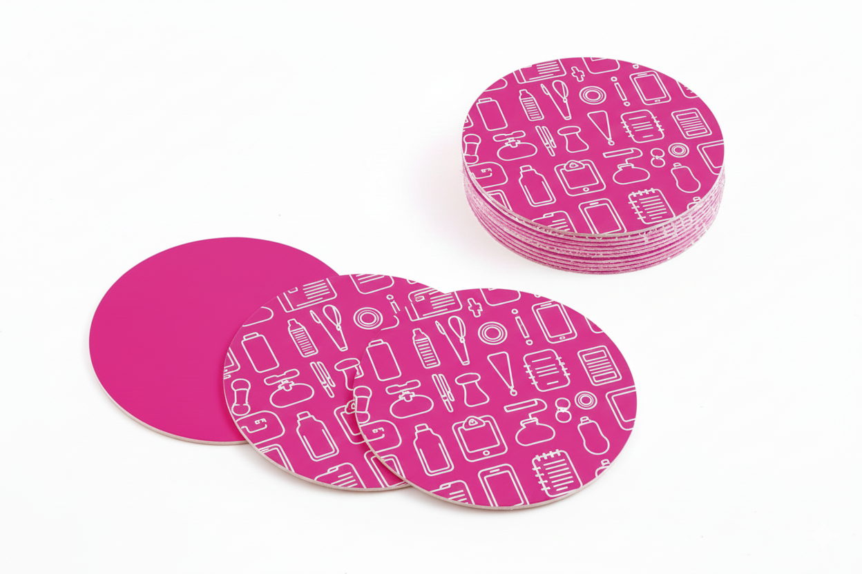 Gadżet reklamowy - 1000x Podkładka beermat fi 100mm - dwustronna