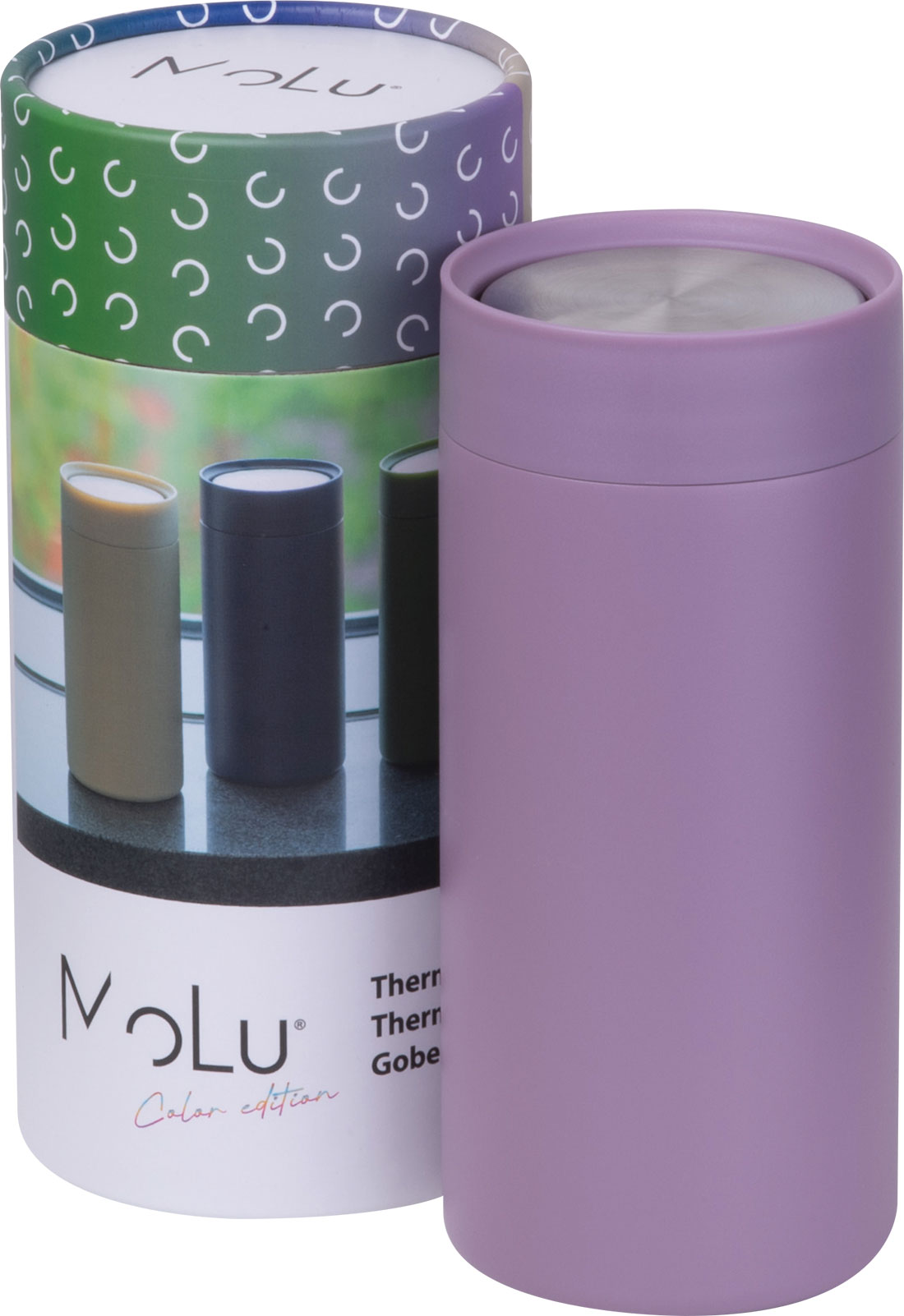 Kubek termiczny stalowy z recyklingu LE PORT MoLu 360 ml Fioletowy 535312 (4)
