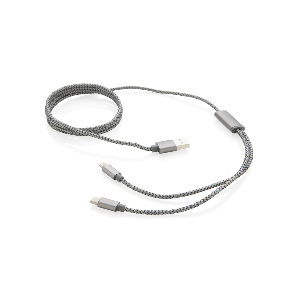 Kabel do ładowania 3 w 1 Szary P302.232 