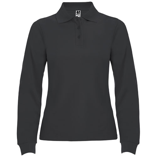 Estrella koszulka damska polo z długim rękawem Dark Lead R66364B5 