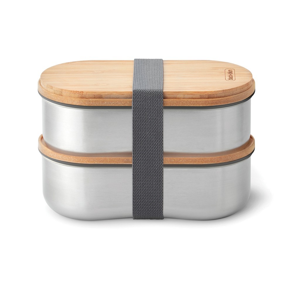 Lunchbox, pudełko śniadaniowe Black+Blum Double Bento Grey P439.2002 (6)