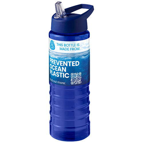 H2O Active® Eco Treble bidon z pokrywką z tutką o pojemności 750 ml  Niebieski-Niebieski 21048203 (1)