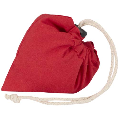 Madras Blend - torba na zakupy, wykonana z recyklingowanej baweły o gramaturze 140 g/m² posiadającej certyfikat GRS, składana Czerwony 12080521 (5)