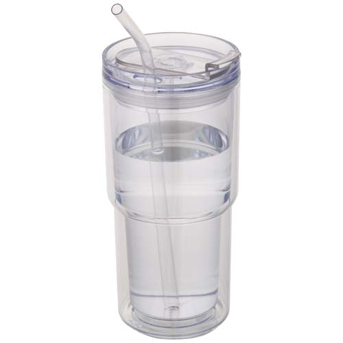 Kubek plastikowy Archer o pojemności 480 ml z podwójnymi ściankami Przezroczysty klarowny 10096701 