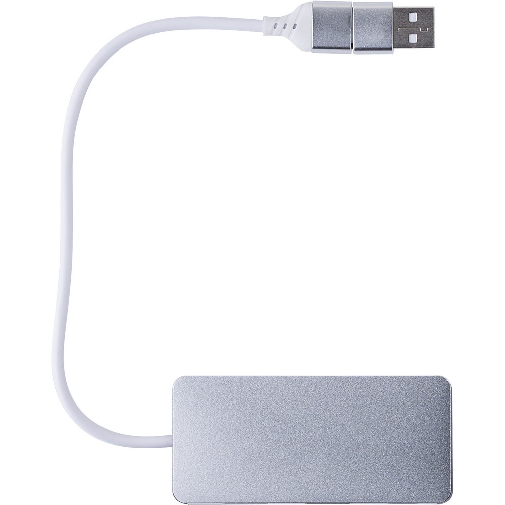 Hub USB i USB typu C Srebrny V1689-32 (1)