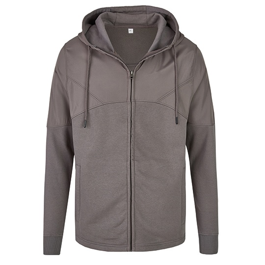 Bluza Rozpinana Klasyczna Mieszanka Materialow Grey Solid MY910-556994 