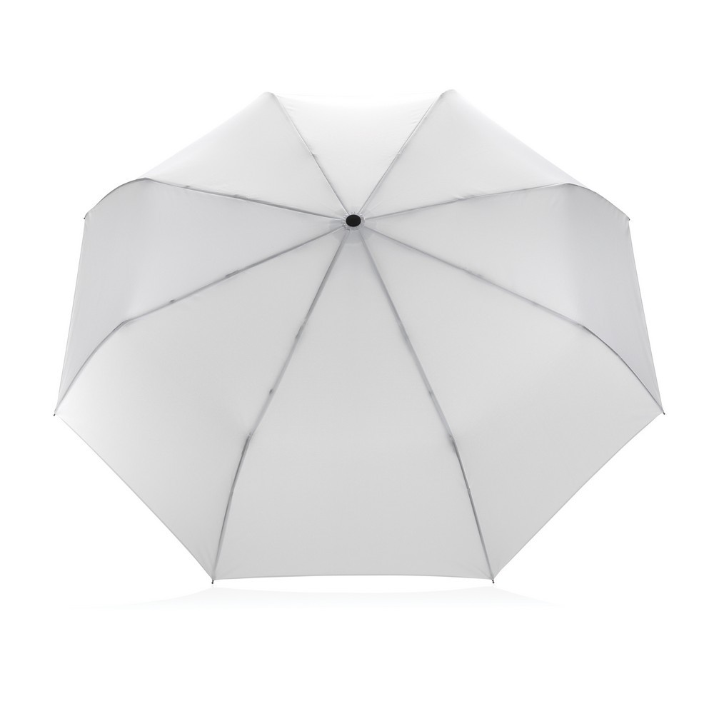 Bambusowy parasol automatyczny 21" AWARE™ RPET Biały P850.613 (1)