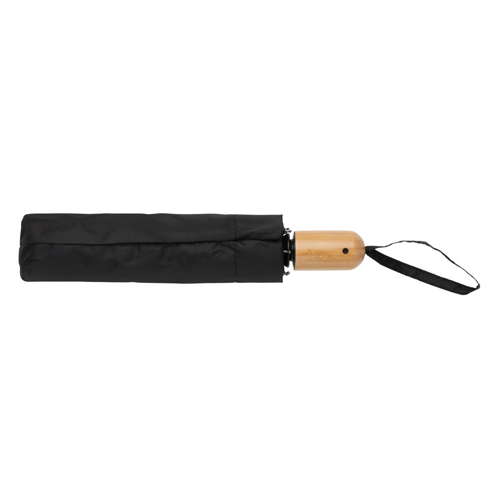 Bambusowy parasol automatyczny 21" AWARE™ RPET Czarny P850.611 (3)