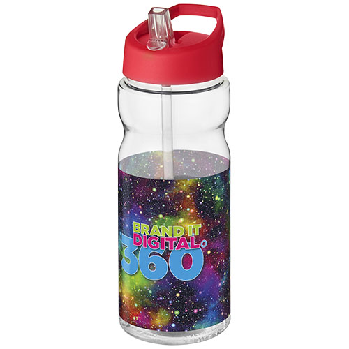 Bidon H2O Active® Base Tritan™ o pojemności 650 ml z dzióbkiem Przezroczysty klarowny-Czerwony 21043710 (1)