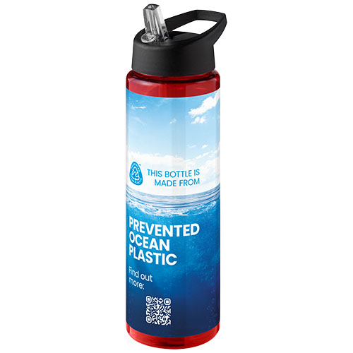 H2O Active® Eco Vibe 850 ml, bidon z dzióbkiem  Czerwony-Czarny 21048608 (1)