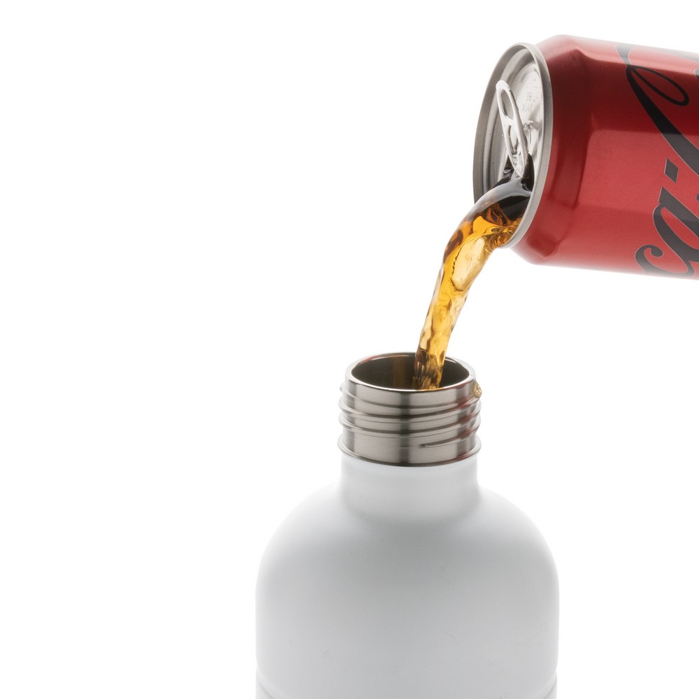 Butelka sportowa 800 ml Soda do napojów gazowanych, stal nierdzewna z recyklingu Biały P435.803 (4)