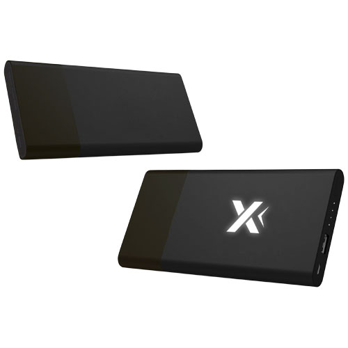 Powerbank Clever z podświetlanym logo  - SCX.design P20 Czarny-Biały 1PX01900 (2)