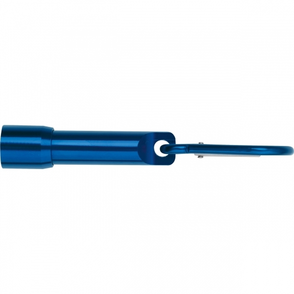 Mini latarka z aluminium z recyklingu BERGAMO Niebieski 529304 (3)