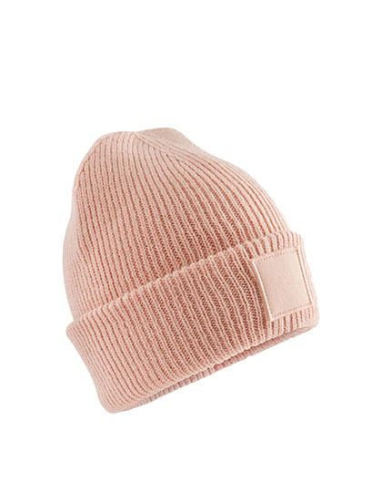 Dziecięca czapka z szerokim wywinięciem i naszywką Peach CB336B-876530 