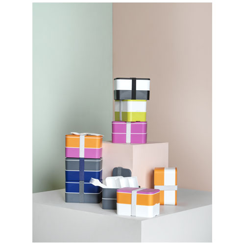 MIYO dwupoziomowe pudełko na lunch Niebieski-Biały-Niebieski 21047000 (8)
