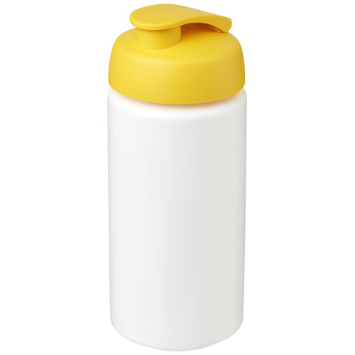 Bidon Baseline® Plus o pojemności 500 ml z wieczkiem zaciskowym i uchwytem Biały-Żółty 21007210 