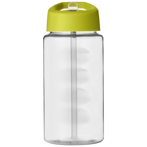 Bidon H2O Bop o pojemności 500 ml z wieczkiem z dzióbkiem Przezroczysty-Limonkowy 21088303 (2)