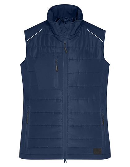Kamizelka Damska Hybrydowa Ocieplana Slim - Navy & Navy Navy JN1821-524702 