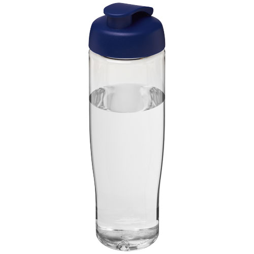 Bidon H2O Tempo® o pojemności 700 ml z wieczkiem zaciskowym Przezroczysty-Niebieski 21004002 