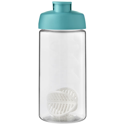 Shaker H2O Active Bop o pojemności 500ml Turkusowy niebieski-Przezroczysty 21070451 (2)