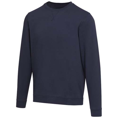Jasper organiczna bluza unisex z recyklingu o gramaturze 280 g/m² z okrągłym dekoltem i certyfikatem OCS Granatowy 3956155A 