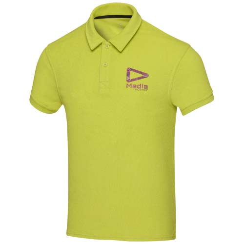 Koszulka polo Akoya, unisex, z materiału frotte z recyklingu  Limonkowy 37544639 (1)