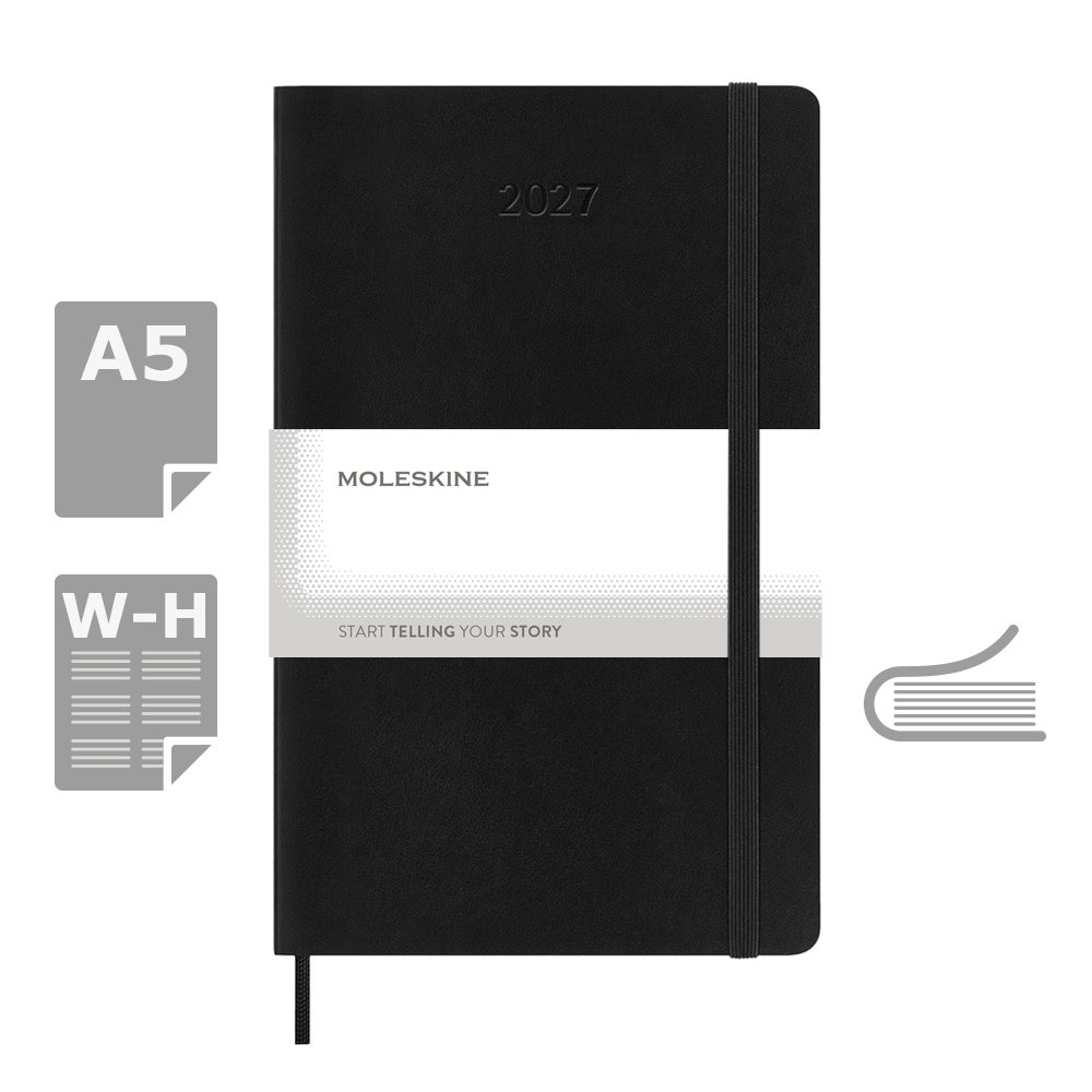 Kalendarz MOLESKINE Czarny VM389-03/2027 