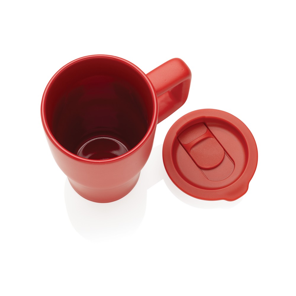 Ceramiczny kubek podrożny 490 ml Czerwony P437.2204 (6)