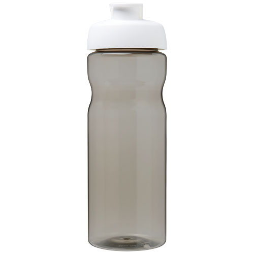 Bidon H2O Eco o pojemności 650 ml z wieczkiem zaciskowym Węgiel drzewny-Biały 21009701 (2)