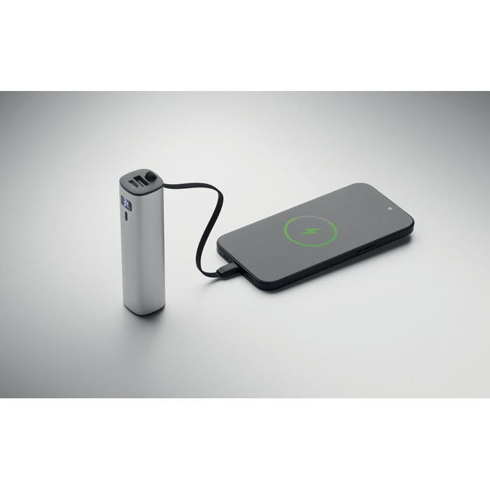 Powerbank 5000 mAh PD 20W Srebrny Mat MO3144-16 (3)